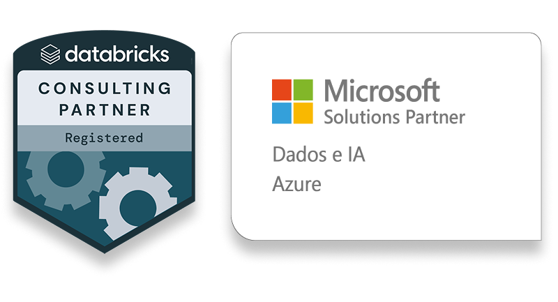 badges dadoteca - Databricks consulting partner e microsoft solution partner dados e ia azure